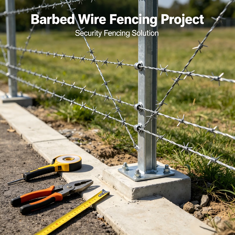 Barbed Wire Fencing Project